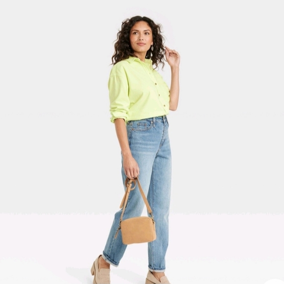 Universal Thread Tops - Women's Long Sleeve Flannel Button-Down Shirt - UniversalThread"" Light Green M